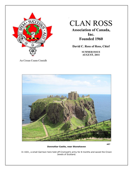 CLAN ROSS Association of Canada, Inc