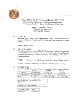 Mandan, Hidatsa, & Arikara Nation