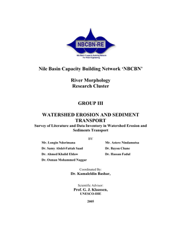 Nile Basin Capacity Building Network 'NBCBN' River Morphology