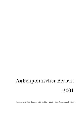 Außenpolitischer Bericht 2001