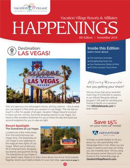 LAS VEGAS! Learn More About: >> the Grandview Amenities >> Strengthening Family Ties >> Your Maintenance Dollars at Work >> RCI Extra Vacation Tips & More!