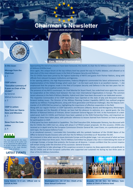 Newsletter EUROPEAN UNION MILITARY COMMITTEE Issue Nº October51, 2018