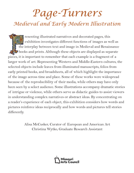 Page-Turners Medieval and Early Modern Illustration