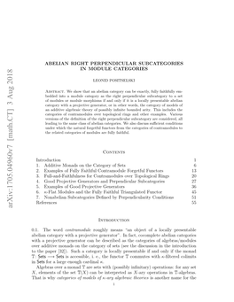 Abelian Right Perpendicular Subcategories in Module Categories