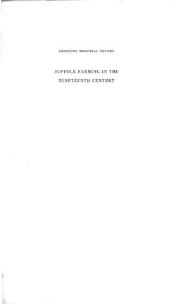 Suffolk Farming in the Nineteenth Century