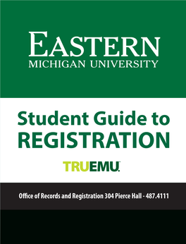 Student Guide to REGISTRATION