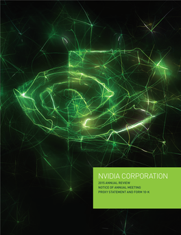 Nvidia Corporation Nvidia Nvidia Corporation 2015 Annual Review Notice of Annual Meeting Proxy Statement and Form 10-K