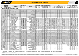 Midweek Regular Coupon 18/09/2019 09:49 1 / 7