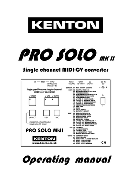 Operating Manual INTRODUCTION