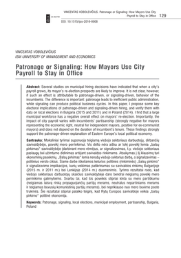 Patronage Or Signaling: How Mayors Use City