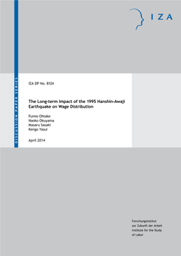 The Long-Term Impact of the 1995 Hanshin–Awaji Earthquake on Wage Distribution*