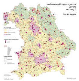 Landesentwicklungsprogramm Bayern Anhang 2 Strukturkarte