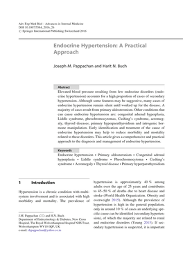 Endocrine Hypertension: a Practical Approach