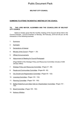 (Public Pack)Agenda Document for Council, 04/02/2019 18:00