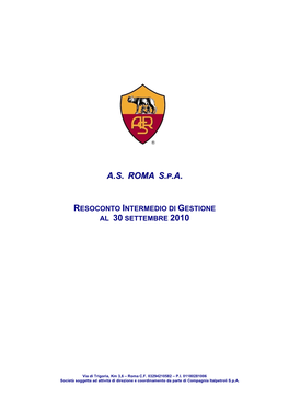 A.S. Roma S. P.A