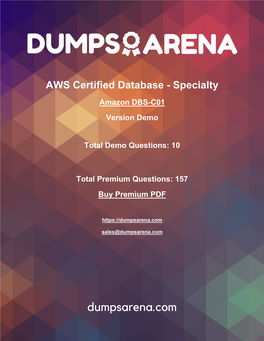 AWS Certified Database - Specialty