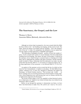 The Sanctuary, the Gospel, and the Law