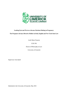 Looking East and West on Advance Decision-Making in Pregnancy: The