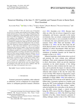 Numerical Modeling of the June 17, 2017 Landslide and Tsunami Events in Karrat Fjord, West Greenland