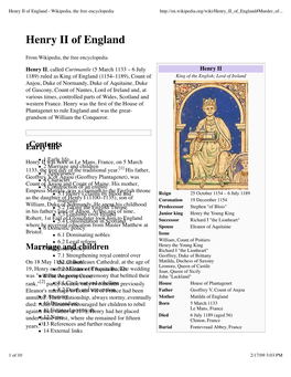 Henry II of England - Wikipedia, the Free Encyclopedia