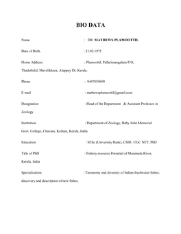 1. Biodata of Mathews Plamoottil.Pdf