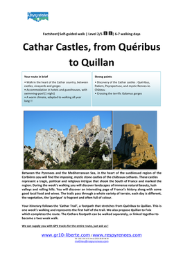 Cathar Castles, from Quéribus to Quillan