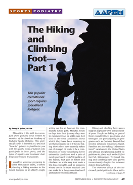 The Hiking and Climbing Foot— Part 1