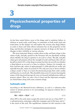 Physicochemical Properties of Drugs