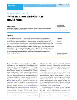 Downloaded O’Rahilly, from University Bioscientifica.Com of Cambridge, at 09/25/2021 Cambridge, 03:54:32AM UK