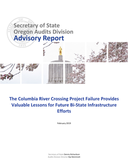 Columbia River Crossing Project Failure Provides Valuable Lessons for Future Bi-State Infrastructure Efforts