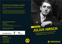 JULIUS HIRSCH -!Nie Wieder | Erinnerungstag Im Deutschen Fußball