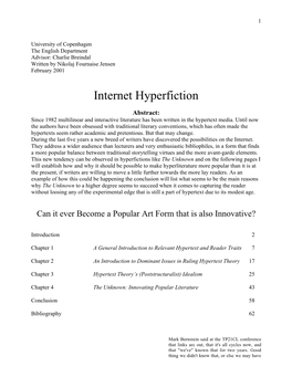 Internet Hyperfiction