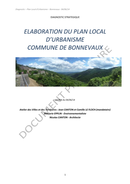 Elaboration*Du*Plan*Local* D'urbanisme* Commune*De