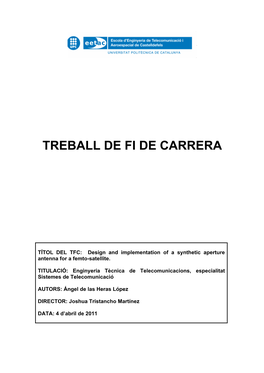 Treball De Fi De Carrera