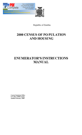 2000 Census of Po Pulation and Housi Ng