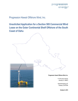 Progression Hawaii Offshore Wind, Inc