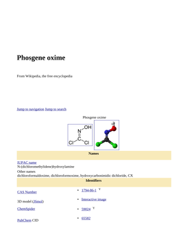 Phosgene Oxime