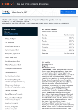 932 Bus Time Schedule & Line Route