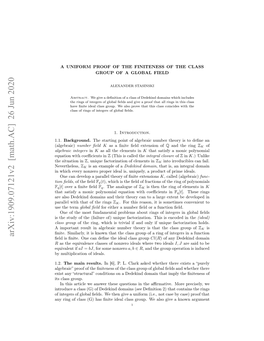 Arxiv:1909.07121V2 [Math.AC] 26 Jun 2020 H Iuto in Situation the (Algebraic) 1.1