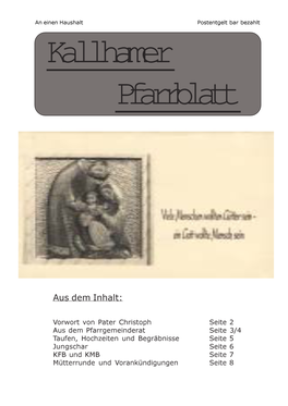 Pfarrblatt Ausgabe2