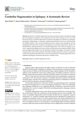 Cerebellar Degeneration in Epilepsy: a Systematic Review