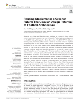 The Circular Design Potential of Football Architecture