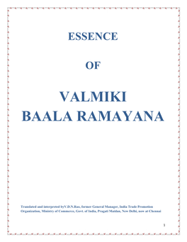 Valmiki Baala Ramayana