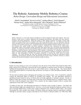 The Robotic Autonomy Mobile Robotics Course: Robot Design, Curriculum Design and Educational Assessment