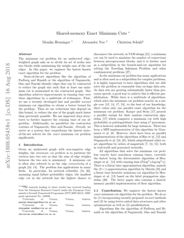 Shared-Memory Exact Minimum Cuts ∗