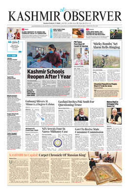 Kashmir Schools Reopen After 1 Year