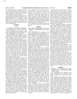 CONGRESSIONAL RECORD—HOUSE, Vol. 157, Pt. 6 June 2