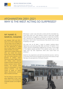 Afghanistan 2001-2021: Why Is the West Acting So Surprised?