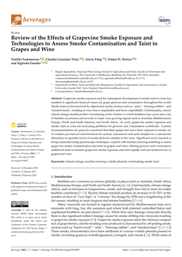 Review of the Effects of Grapevine Smoke Exposure and Technologies to Assess Smoke Contamination and Taint in Grapes and Wine