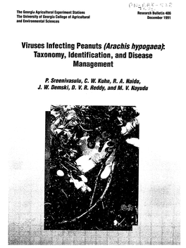 Viruses Infecting Peanuts (Arachishypogaea). Taxonomy, Identification, and Disease Management